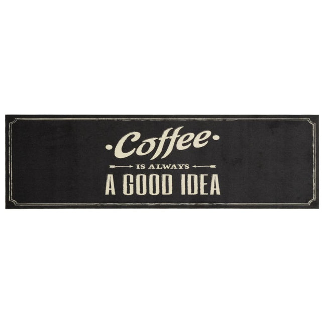 køkkentæppe 45x150 cm kaffedesign vaskbart velour