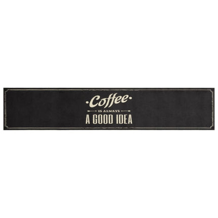køkkentæppe 60x300 cm kaffedesign vaskbart velour
