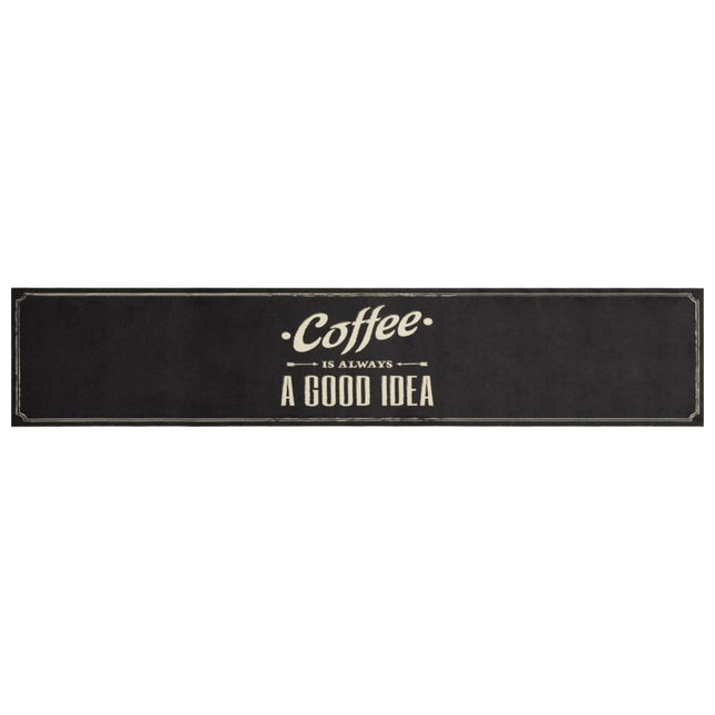 køkkentæppe 60x300 cm kaffedesign vaskbart velour