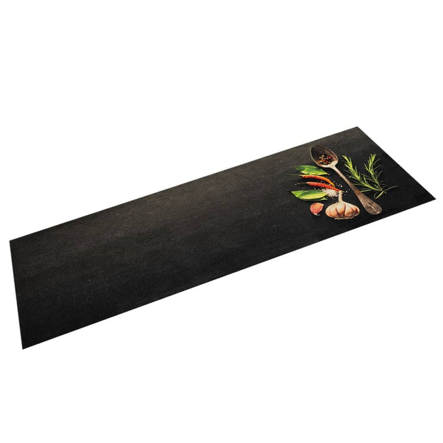 køkkentæppe 45x150 cm krydderidesign vaskbart velour