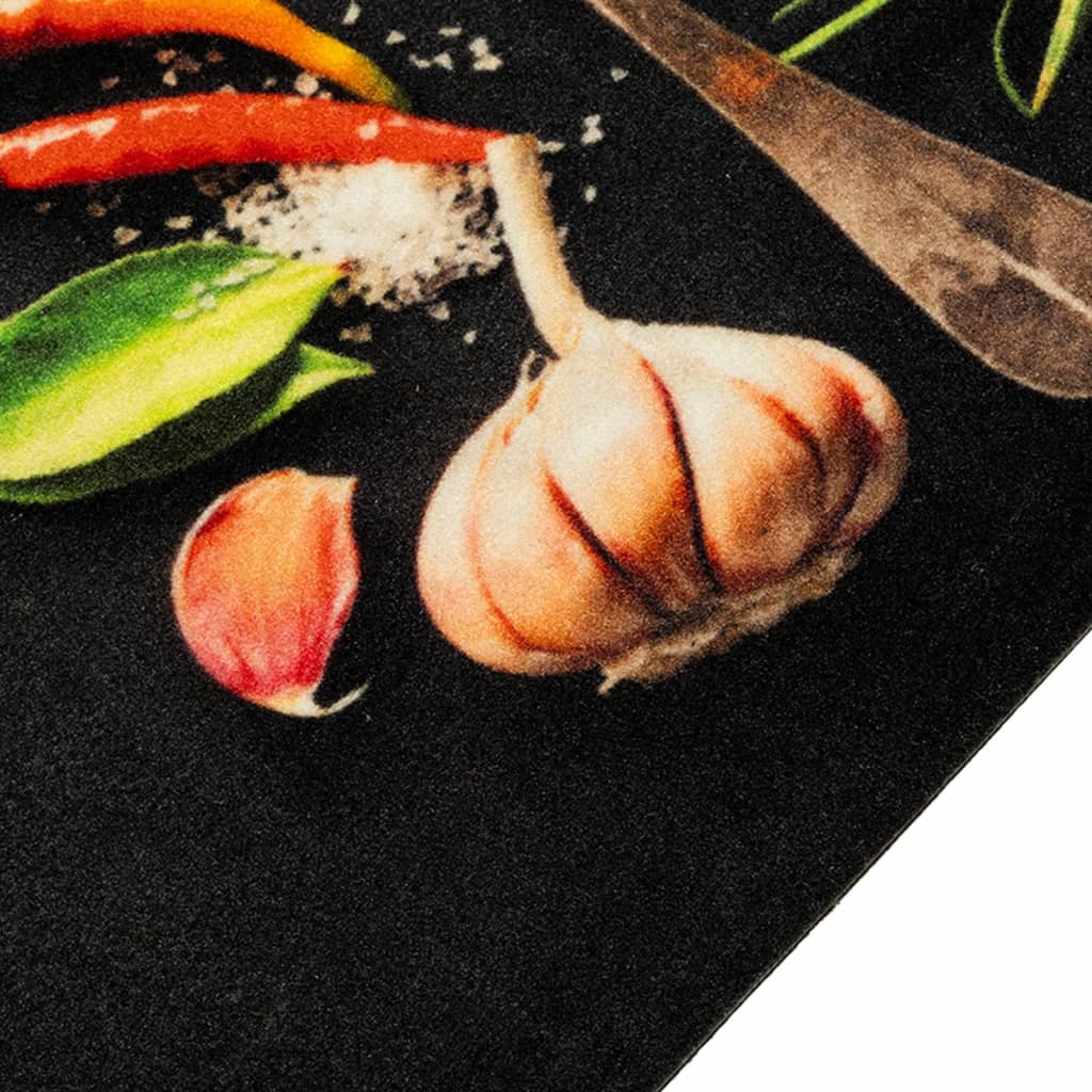 køkkentæppe 45x150 cm krydderidesign vaskbart velour