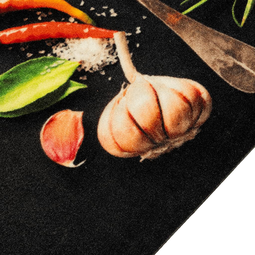 køkkentæppe 60x300 cm krydderidesign vaskbart velour