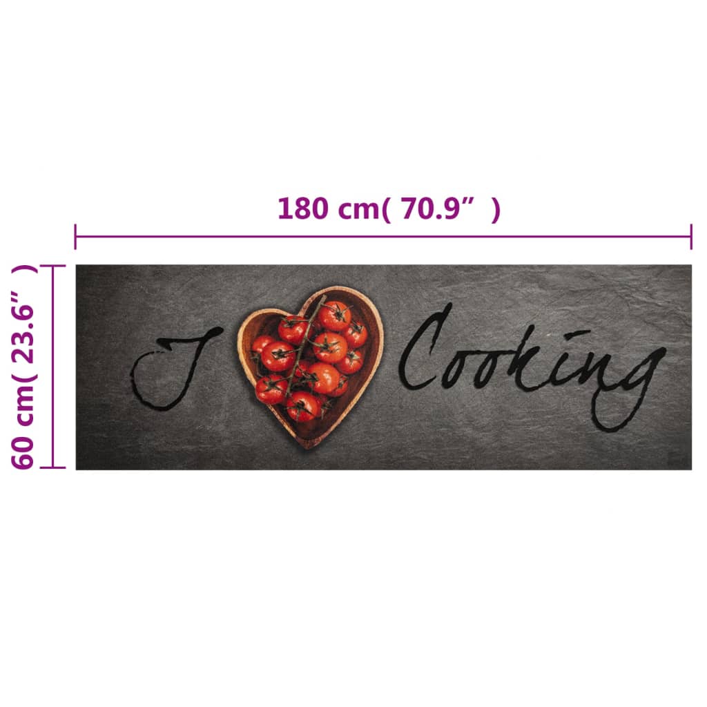 køkkentæppe 60x180 cm Cooking-design vaskbart velour
