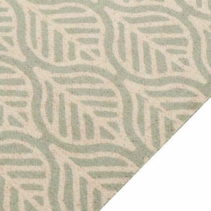 køkkentæppe 60x180 cm bladdesign vaskbart velour