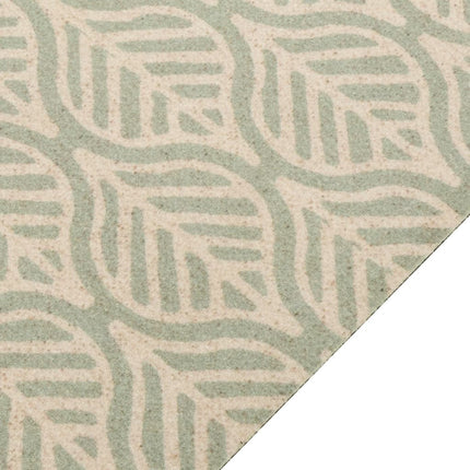 køkkentæppe 60x300 cm bladdesign vaskbart velour