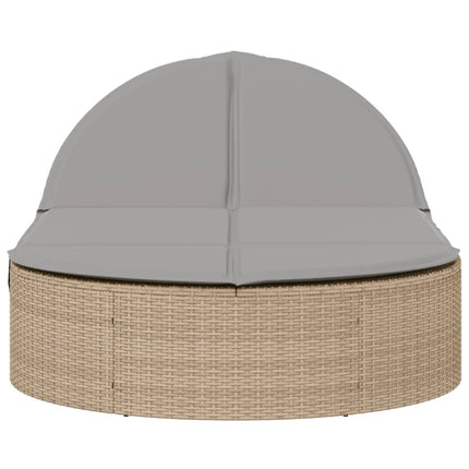 solseng med hynder polyrattan beige