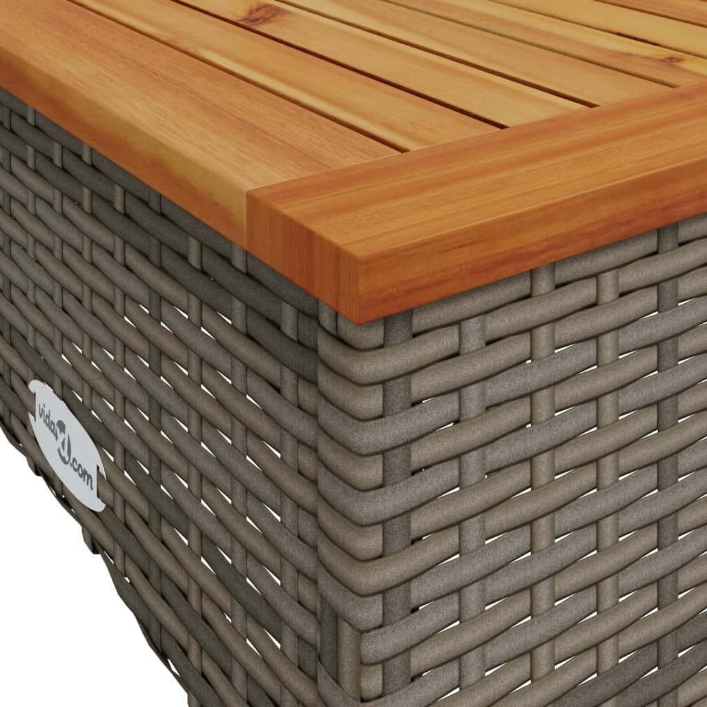 havesofasæt 3 dele med hynder polyrattan grå