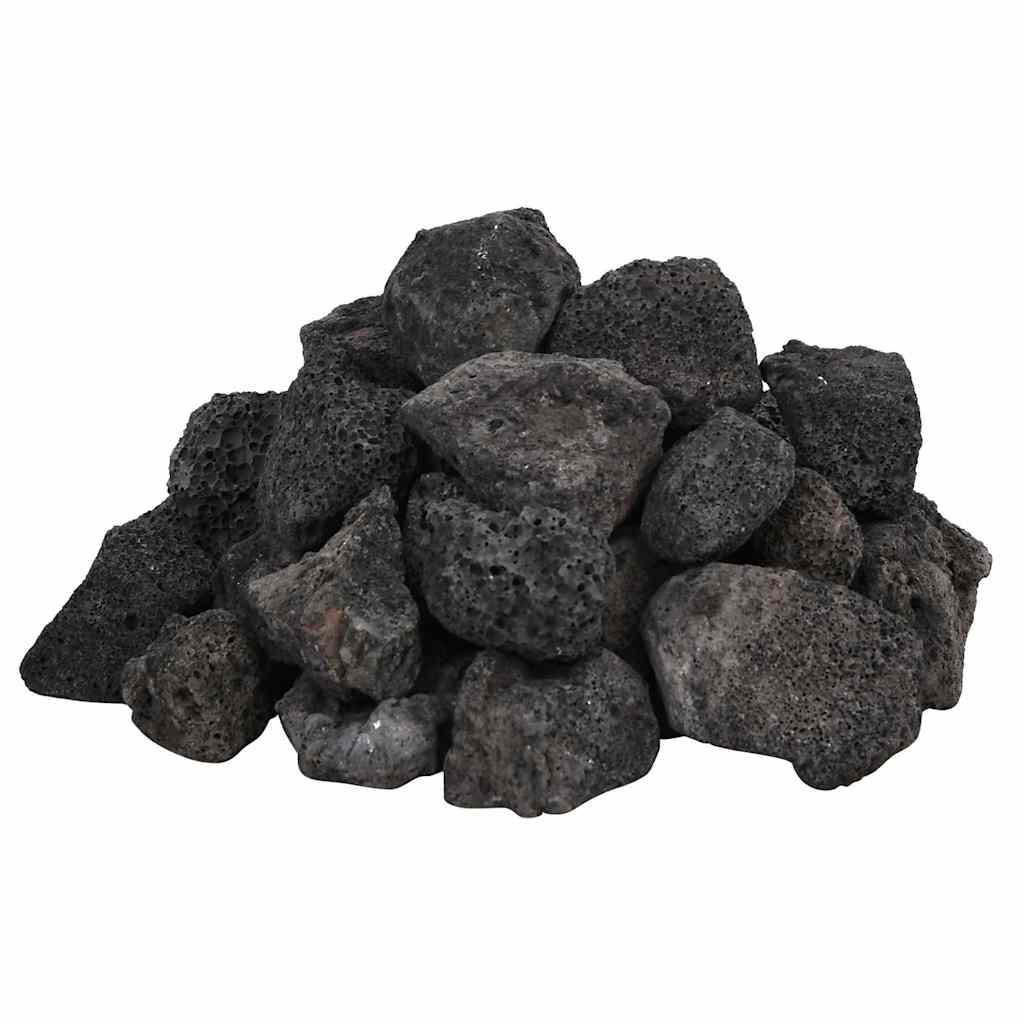 vulkanske sten 25 kg 3-5 cm sort