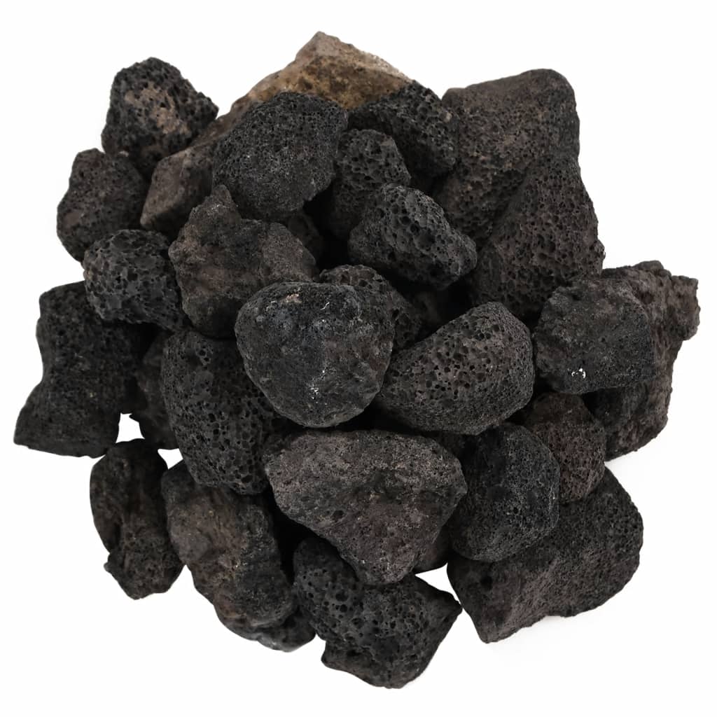 vulkanske sten 25 kg 3-5 cm sort