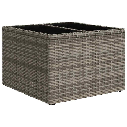 havesofasæt med 7 dele og hynder grå polyrattan