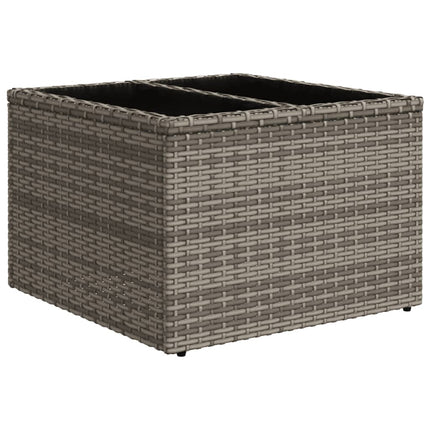 havesofasæt med 7 dele og hynder grå polyrattan