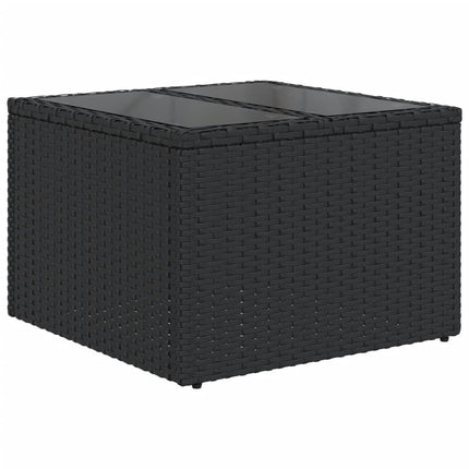 sofasæt til haven 9 dele med hynder polyrattan sort
