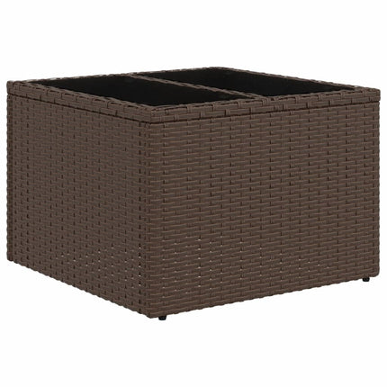 sofasæt til haven 4 dele med hynder polyrattan brun