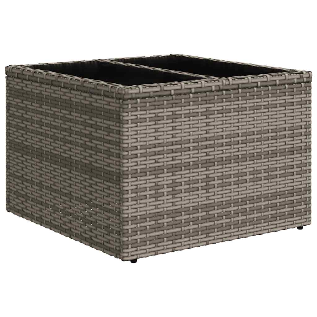 havesofasæt med 8 hynder grå polyrattan