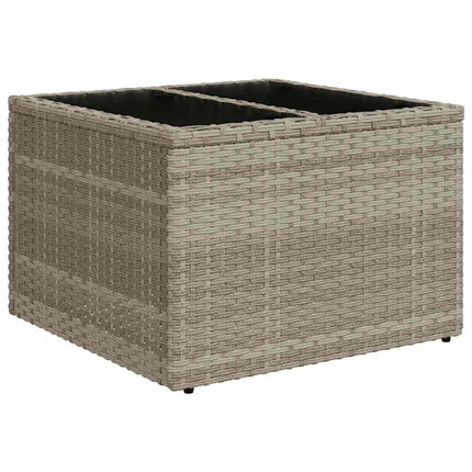 havesofasæt med 9 dele og hynder grå polyrattan
