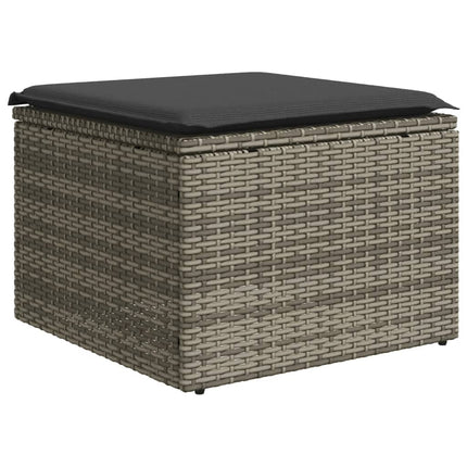 sofasæt 5 dele med hynder polyrattan grå