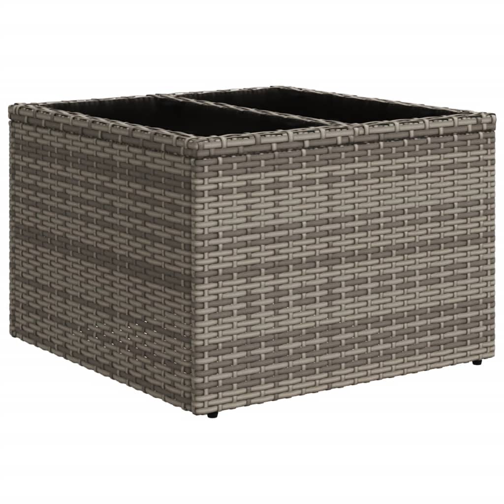 havesofasæt med 6 dele og hynder grå polyrattan