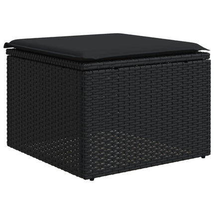 sofasæt til haven 8 dele med hynder polyrattan sort