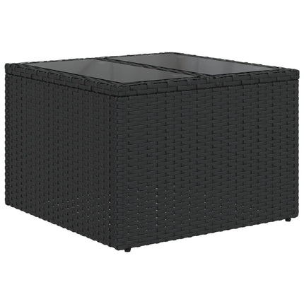 sofasæt til haven 9 dele med hynder polyrattan sort
