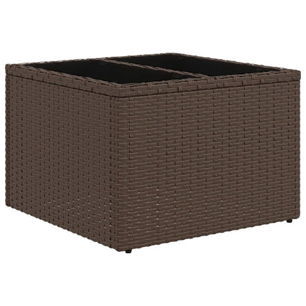 sofasæt til haven 10 dele med hynder polyrattan brun
