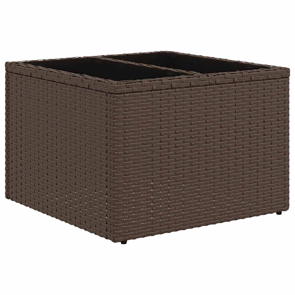 loungesæt til haven 11 dele med hynder polyrattan brun