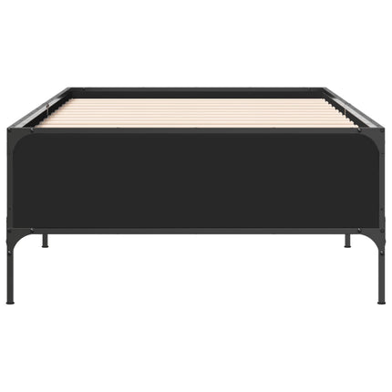 sengeramme 90x190 cm konstrueret træ og metal sort