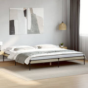 sengestel 200x200 cm konstrueret træ og metal sonoma-eg