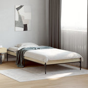 sengeramme 90x200 cm konstrueret træ og metal sonoma-eg