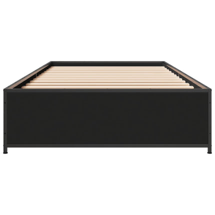 sengeramme 100x200 cm konstrueret træ og metal sort