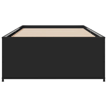 sengeramme 90x190 cm konstrueret træ og metal sort
