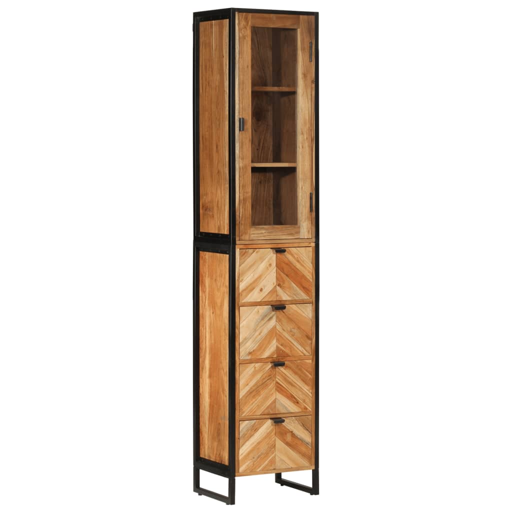 badevrelsesskab 40x27x190 cm jern og massivt akacietr