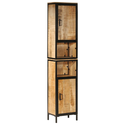 badeværelsesskab 40x27x180 cm jern og massivt mangotræ