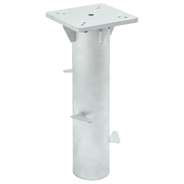 nedgravet parasolbase 16x16x39,5 cm stål sølvfarvet