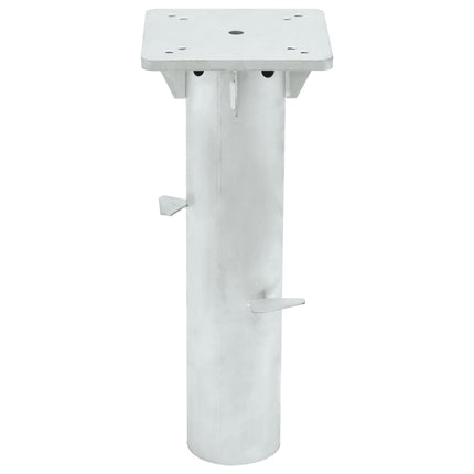 nedgravet parasolbase 16x16x39,5 cm stål sølvfarvet