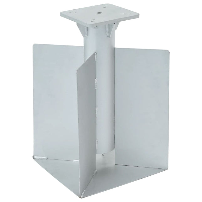 nedgravet parasolbase 27,5x27,5x45 cm stål sølvfarvet