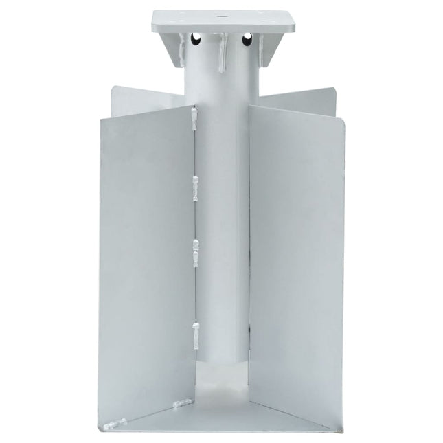 nedgravet parasolbase 27,5x27,5x45 cm stål sølvfarvet