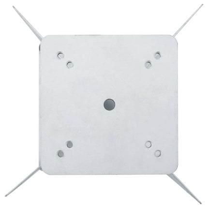 nedgravet parasolbase 27,5x27,5x45 cm stål sølvfarvet