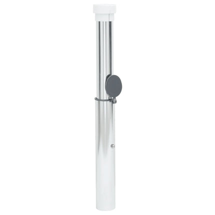 nedgravet parasolholder til 40-50 mm stang aluminium sølvfarvet