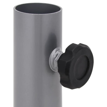 parasolholder til fod til Ø32/34/38 mm stang stål sølvfarvet
