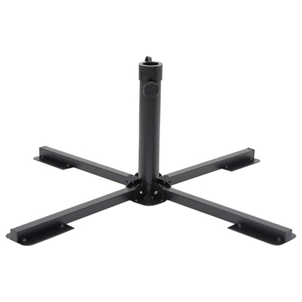 foldbar parasolholder til Ø38/48 mm stang stål blank sort