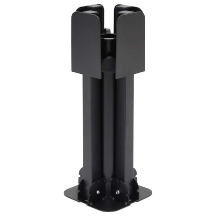 foldbar parasolholder til Ø38/48 mm stang stål blank sort