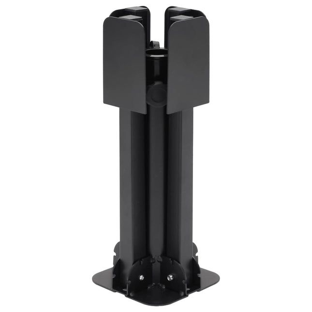 foldbar parasolholder til Ø38/48 mm stang stål blank sort