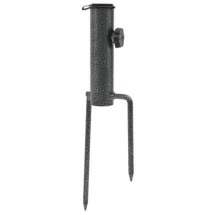 parasolholdere 2 stk. med jordspyd 9x35 cm galvaniseret stål