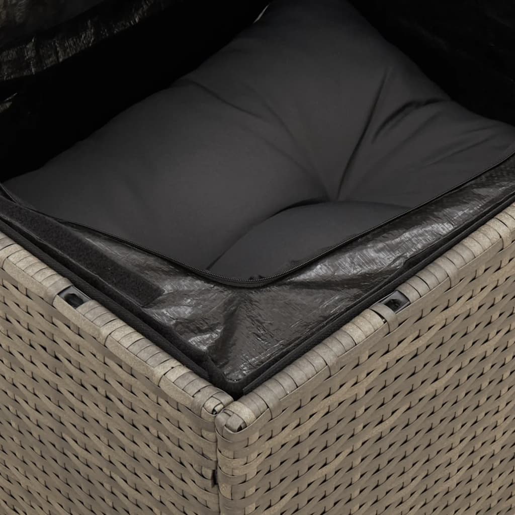 sofasæt til haven 4 dele med hynder polyrattan grå
