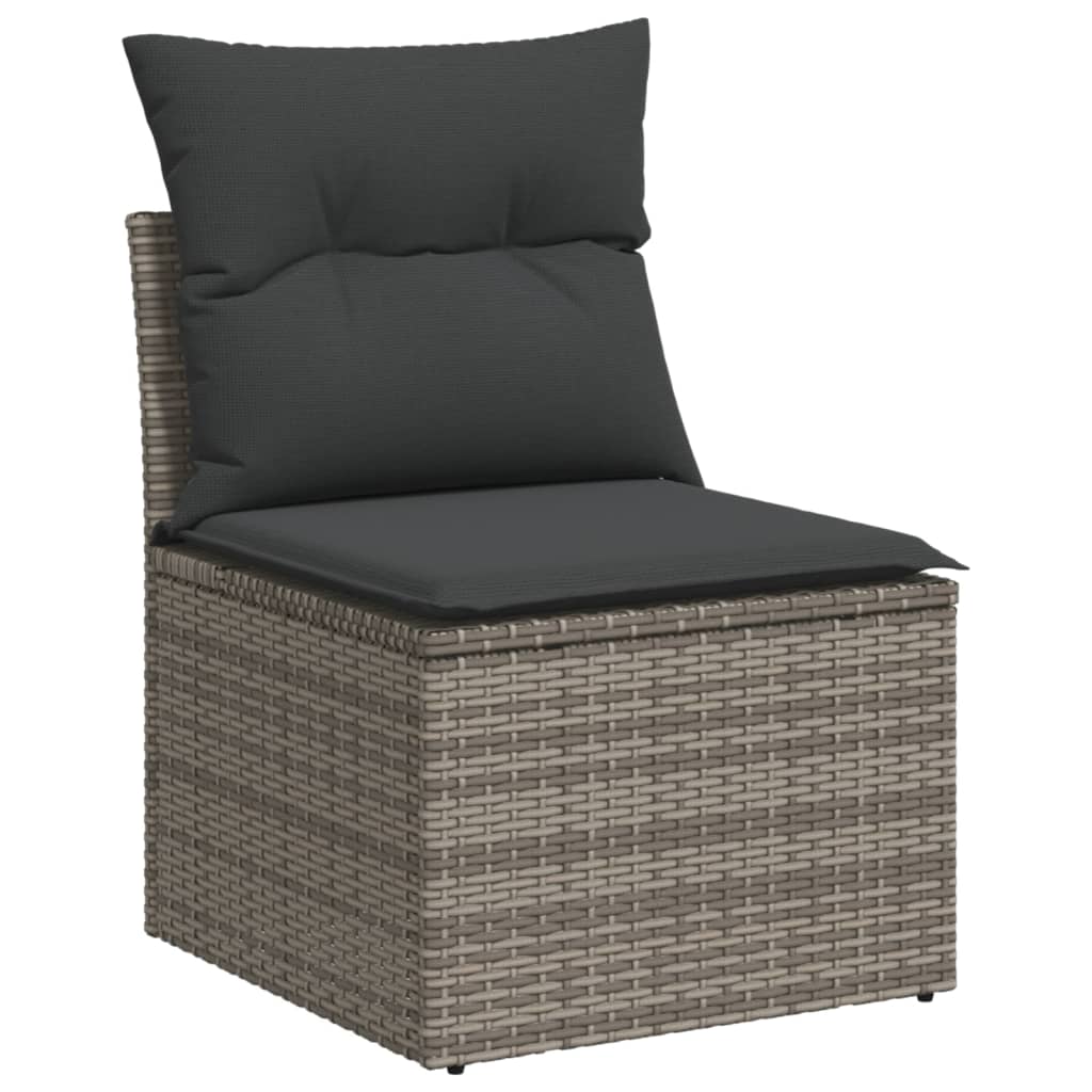 sofasæt til haven 8 dele med hynder polyrattan grå
