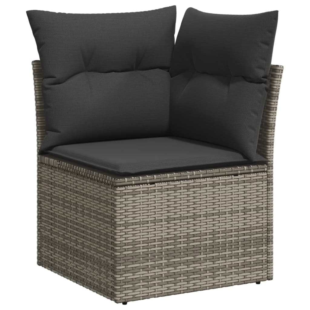 sofasæt til haven 8 dele med hynder polyrattan grå