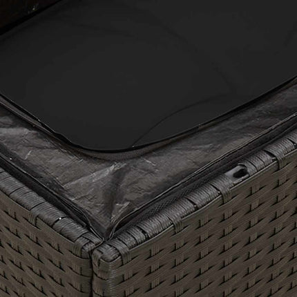 sofasæt til haven 8 dele med hynder polyrattan sort