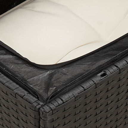 sofasæt til haven 8 dele med hynder polyrattan sort