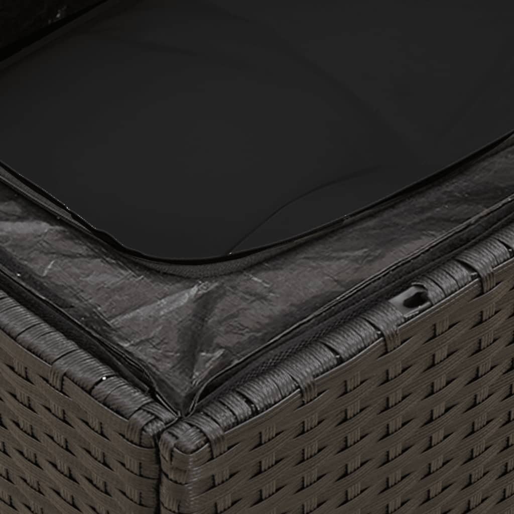 sofasæt til haven 9 dele med hynder polyrattan sort
