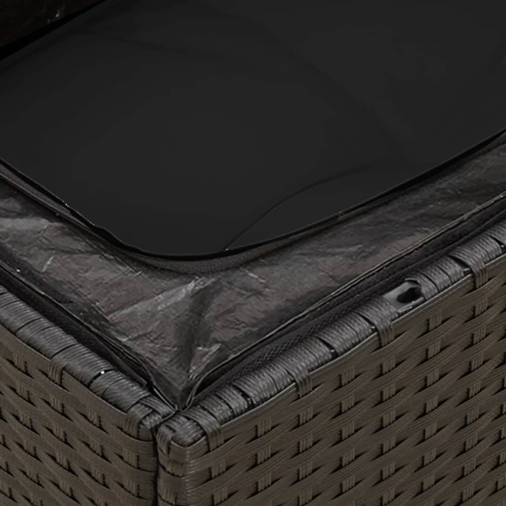 sofasæt til haven 9 dele med hynder polyrattan sort